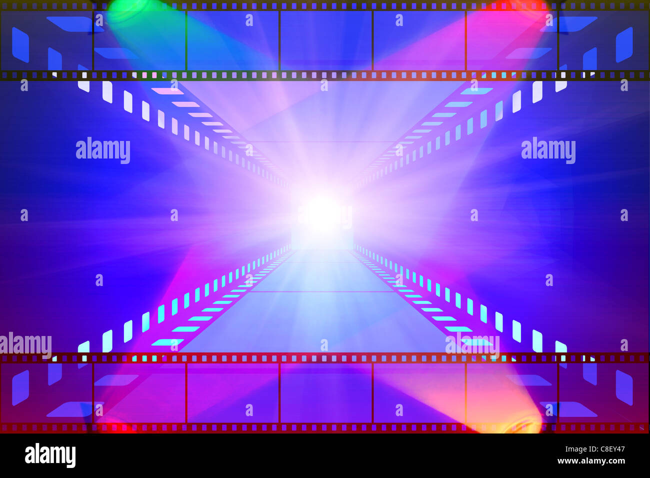 Cinema proiettore video e film Foto Stock