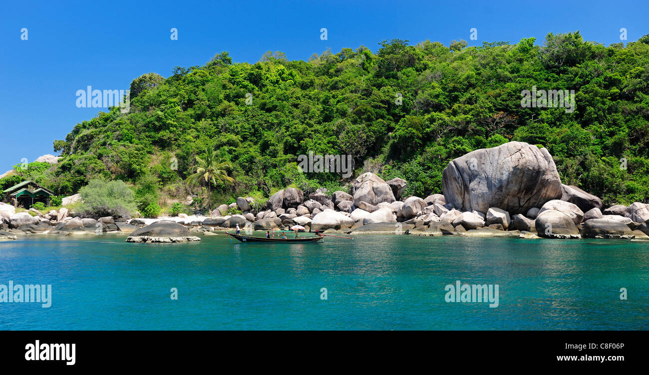 I subacquei, Hin Wong Bay, Koh Tao, Thailandia, Asia, spiaggia, coast Foto Stock
