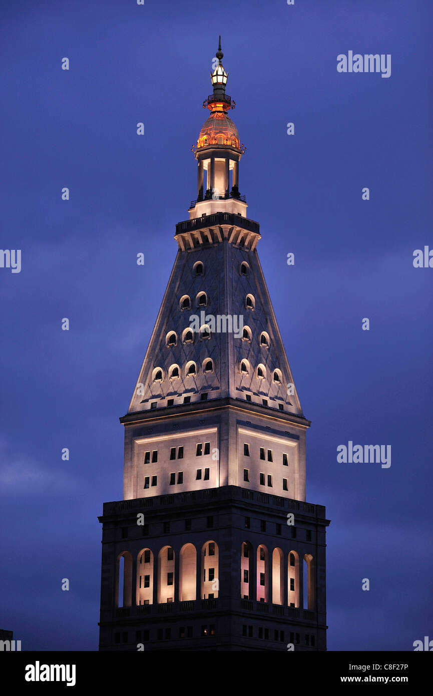 La vita metropolitana, compagnia di assicurazioni Tower, Manhattan, New York, Stati Uniti d'America, Stati Uniti, America, Foto Stock