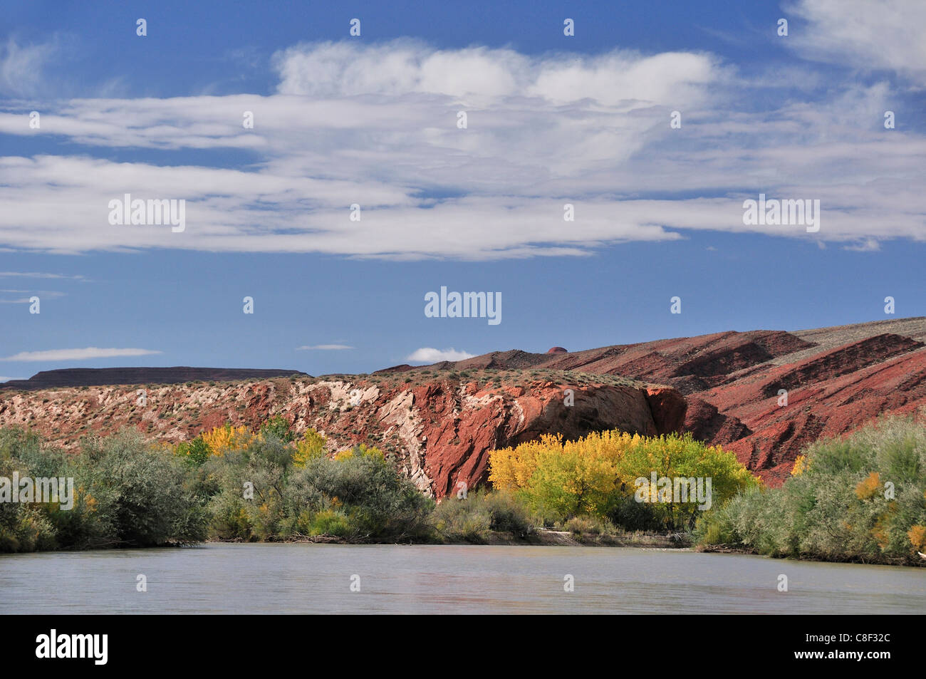 Il fiume San Juan, vicino a Bluff, fiume, paesaggio, Colorado Plateau, Utah, Stati Uniti d'America, Stati Uniti, America, Foto Stock