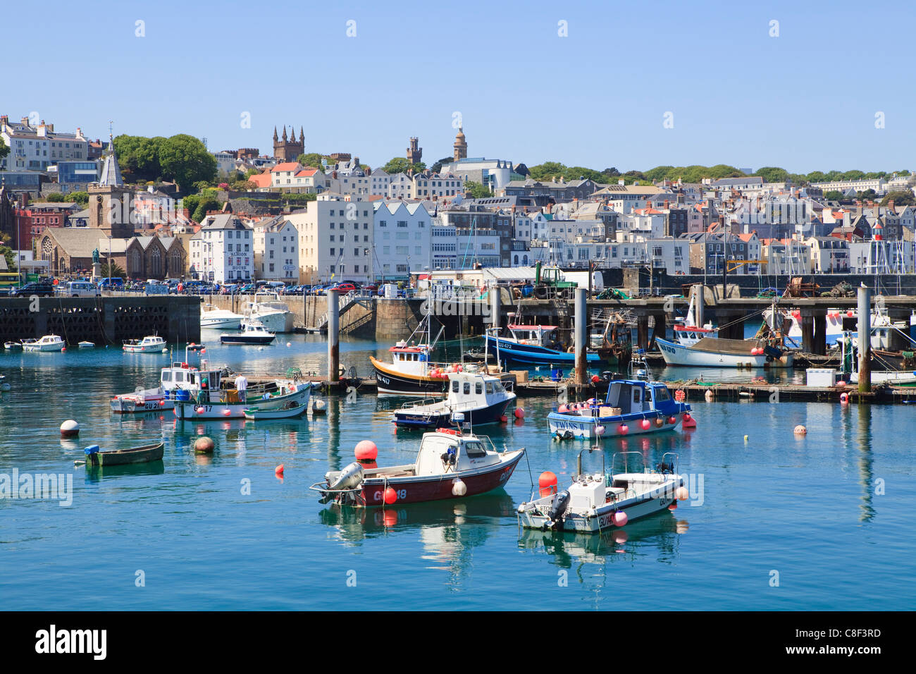 St Peter Port Guernsey, Isole del Canale, Regno Unito Foto Stock