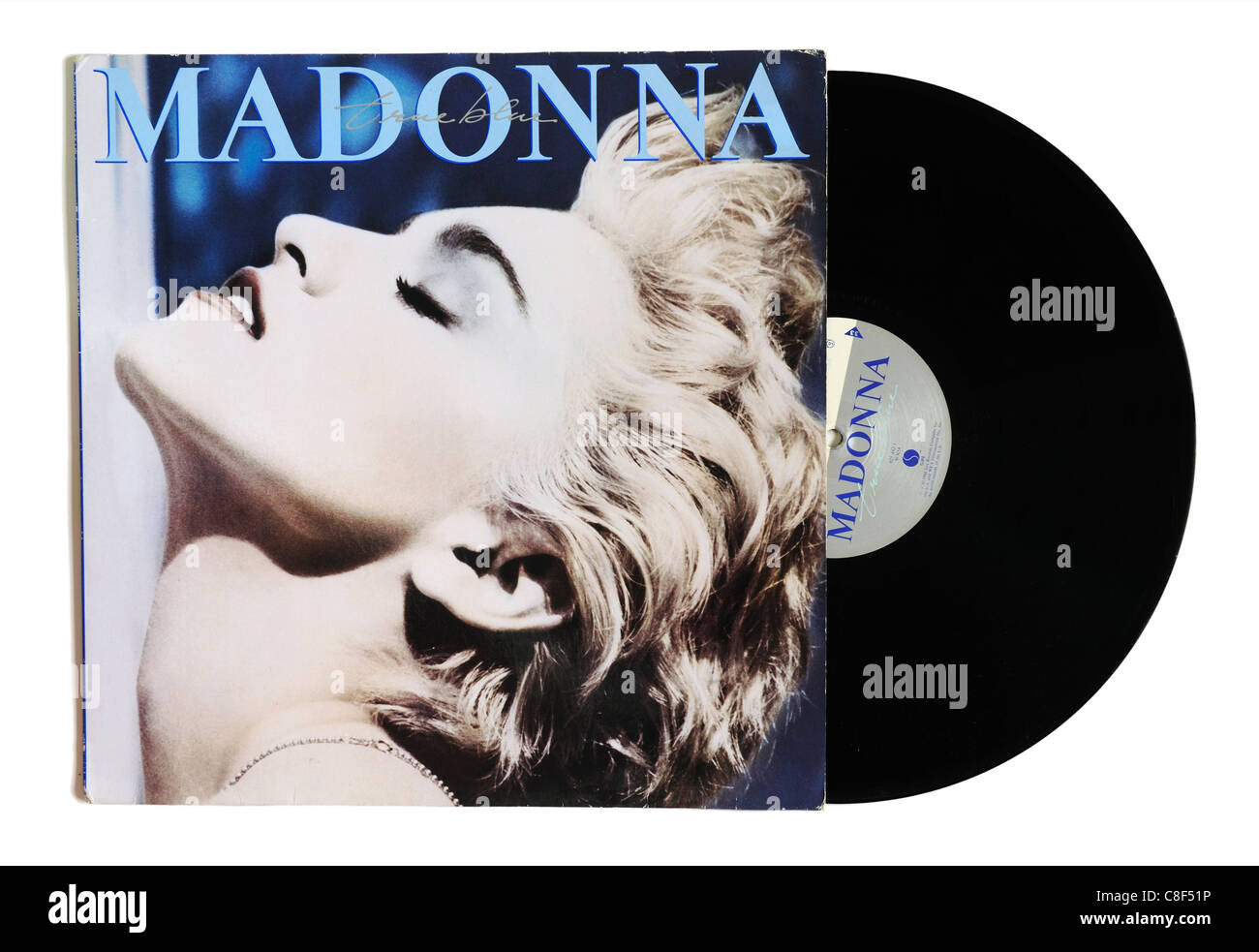 Madonna vero album blu Foto Stock