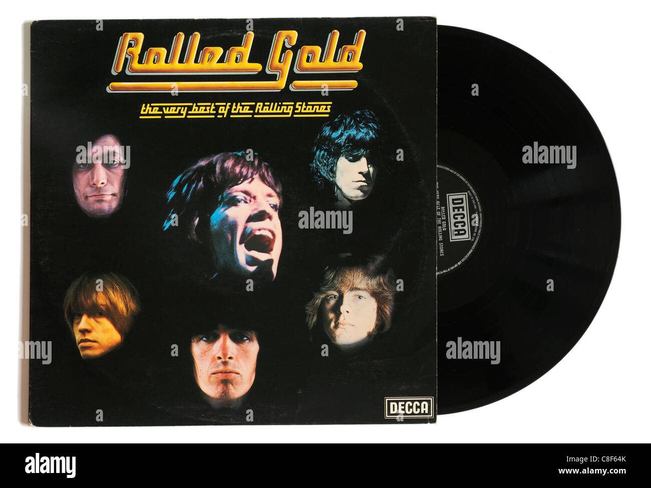 Rolling Stones laminato in oro album Foto Stock