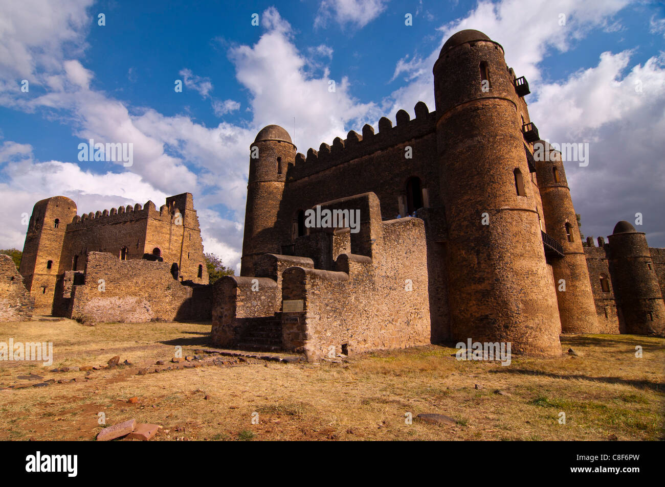 Il castello di Fasilides, Gondar, Sito Patrimonio Mondiale dell'UNESCO, Etiopia Foto Stock