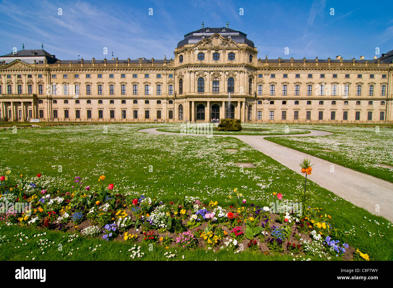 Residenza di Wrzburg, Sito Patrimonio Mondiale dell'UNESCO, Franconia, Baviera, Germania Foto Stock