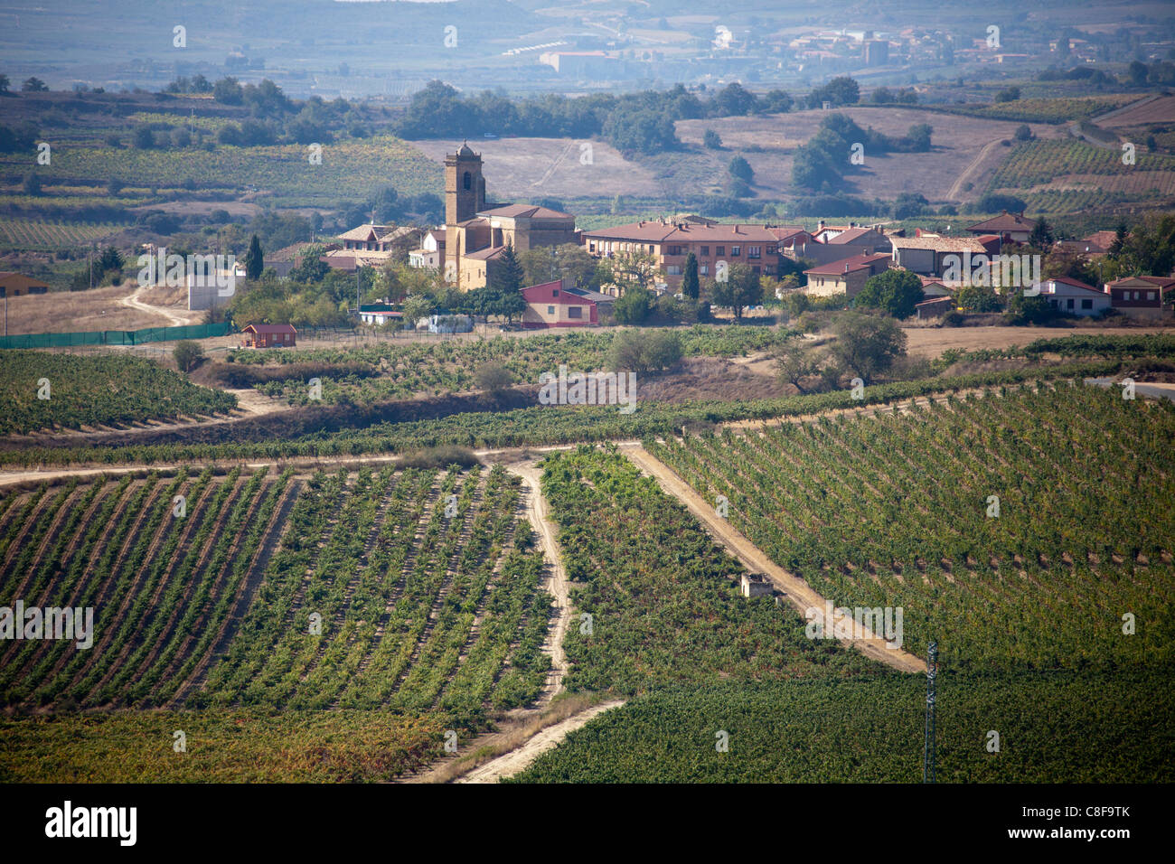 Chiesa vicino a Laguardia la Rioja Alavesa 110718 Spagna Foto Stock