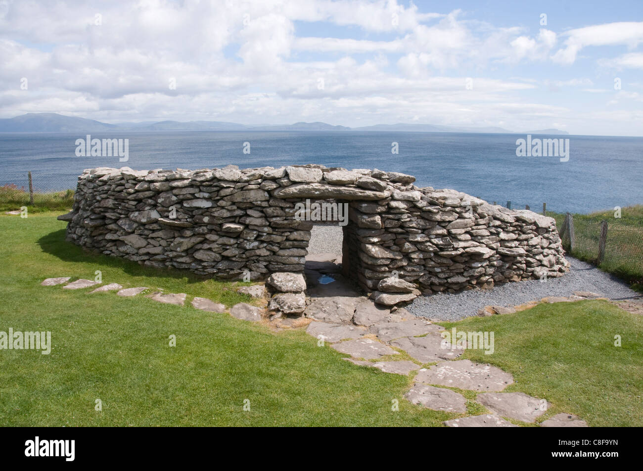 Dunbeg Fort, eventualmente Età del Bronzo, penisola di Dingle, nella contea di Kerry, Munster, Repubblica di Irlanda Foto Stock