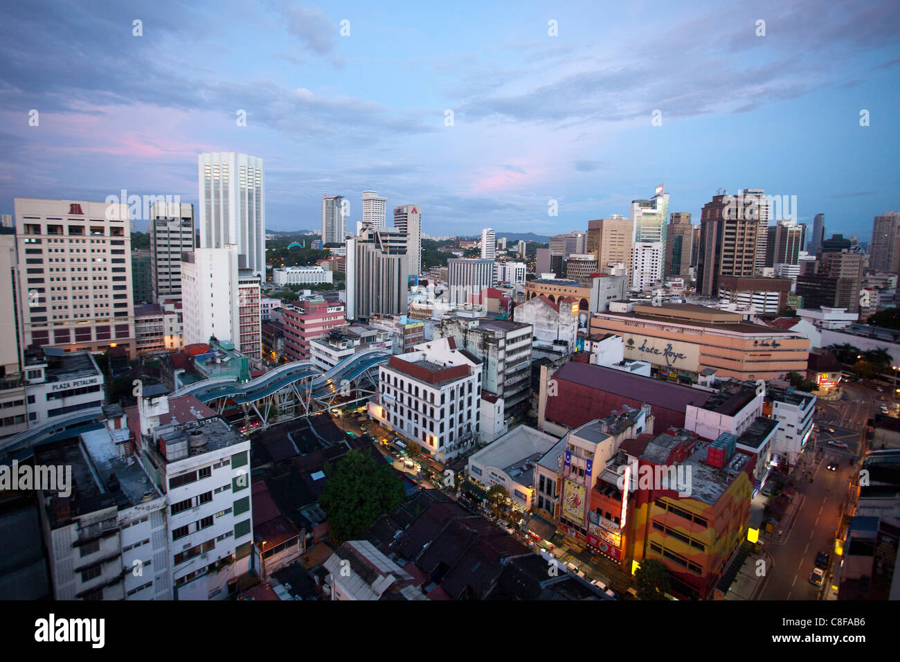 Malaysia, Asia, Kuala Lumpur, paese, città, China Town, condomini, edifici ad alta, Skyline, la costruzione, la costruzione, dus Foto Stock