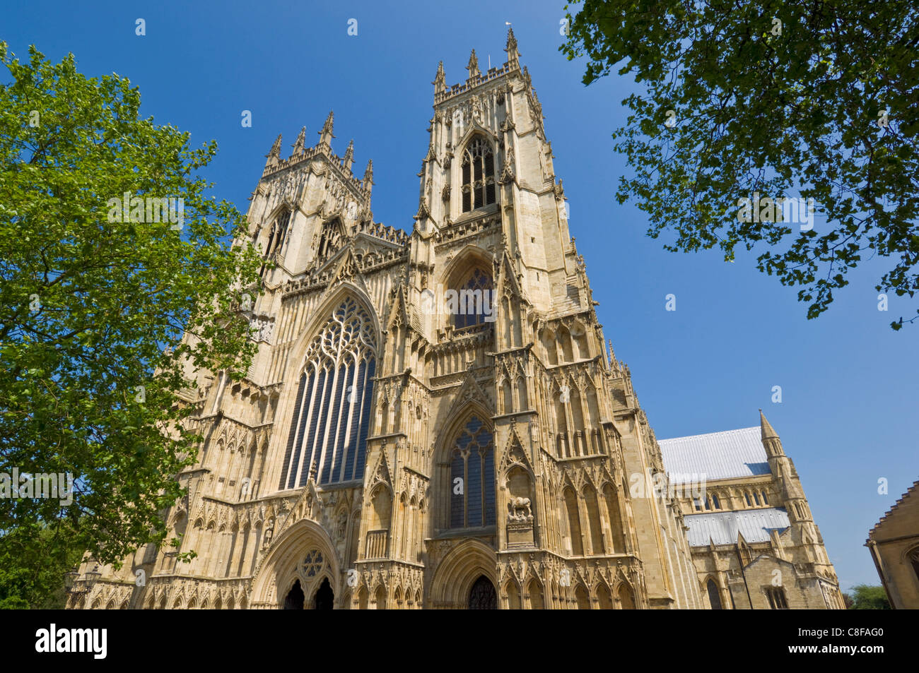 York Minster, Nord Europa la più grande cattedrale gotica, York, Yorkshire, Inghilterra, Regno Unito Foto Stock