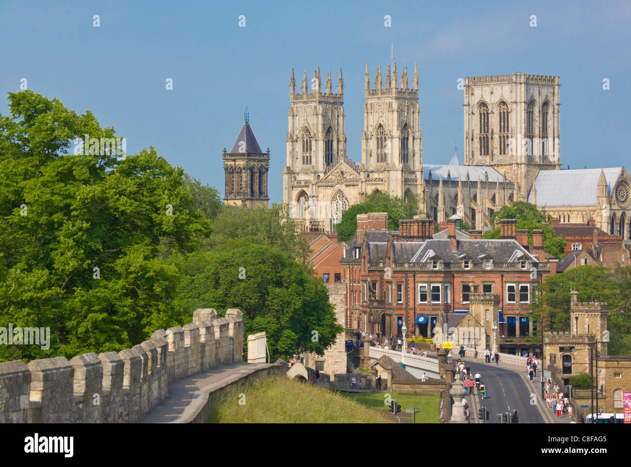 York Minster, Nord Europa la più grande cattedrale gotica, York, Yorkshire, Inghilterra, Regno Unito Foto Stock