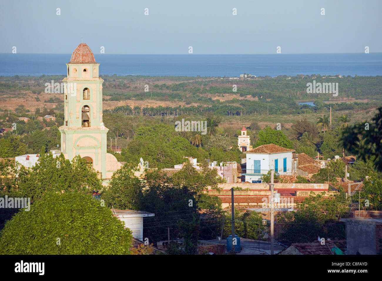 Torre campanaria del Museo Nacional de la lucha contra Bandidos, Trinidad, Sito Patrimonio Mondiale dell'UNESCO, Cuba, West Indies, dei Caraibi Foto Stock