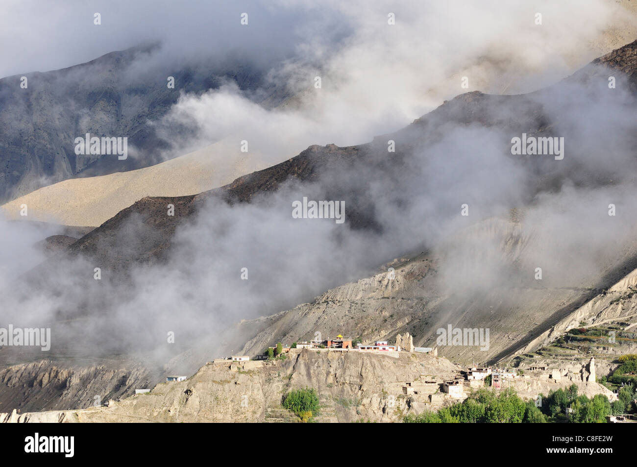 Valle di Muktinath, Annapurna Area di Conservazione, Mustang distretto, Dhawalagiri (Dhaulagiri, Pashchimancha, Nepal Foto Stock
