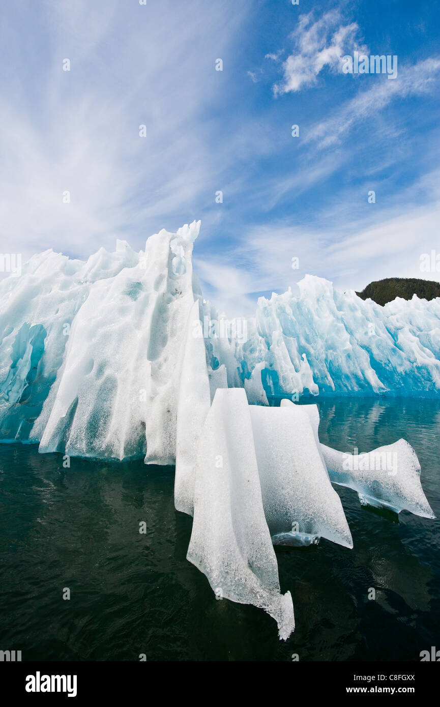 Iceberg in lecont Bay, a sud-est di Alaska, Alaska, Stati Uniti d'America Foto Stock
