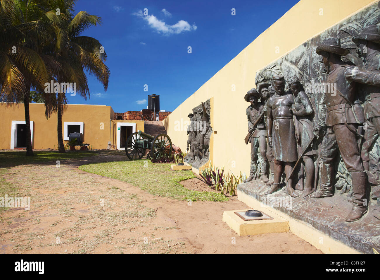 La scultura a Maputo Fort, a Maputo, Mozambico Foto Stock