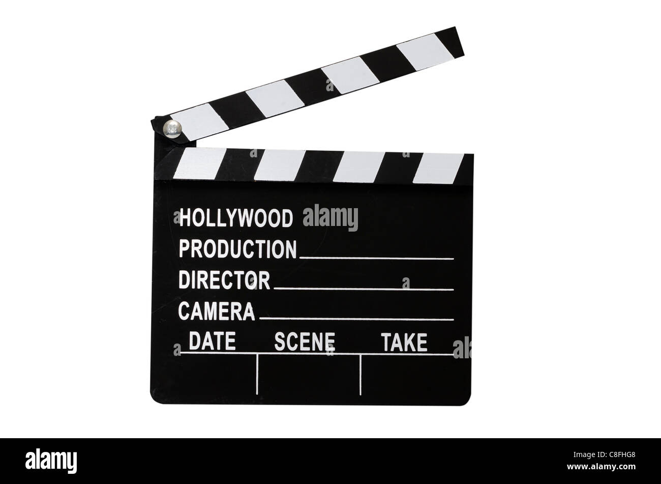 Filmato Clapboard isolato Foto Stock