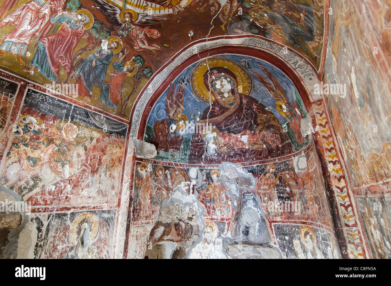 Turchia, Trabzon. Sumela monastero (aka Santa Maria, Mount Mela o Vergine Nera). Foto Stock