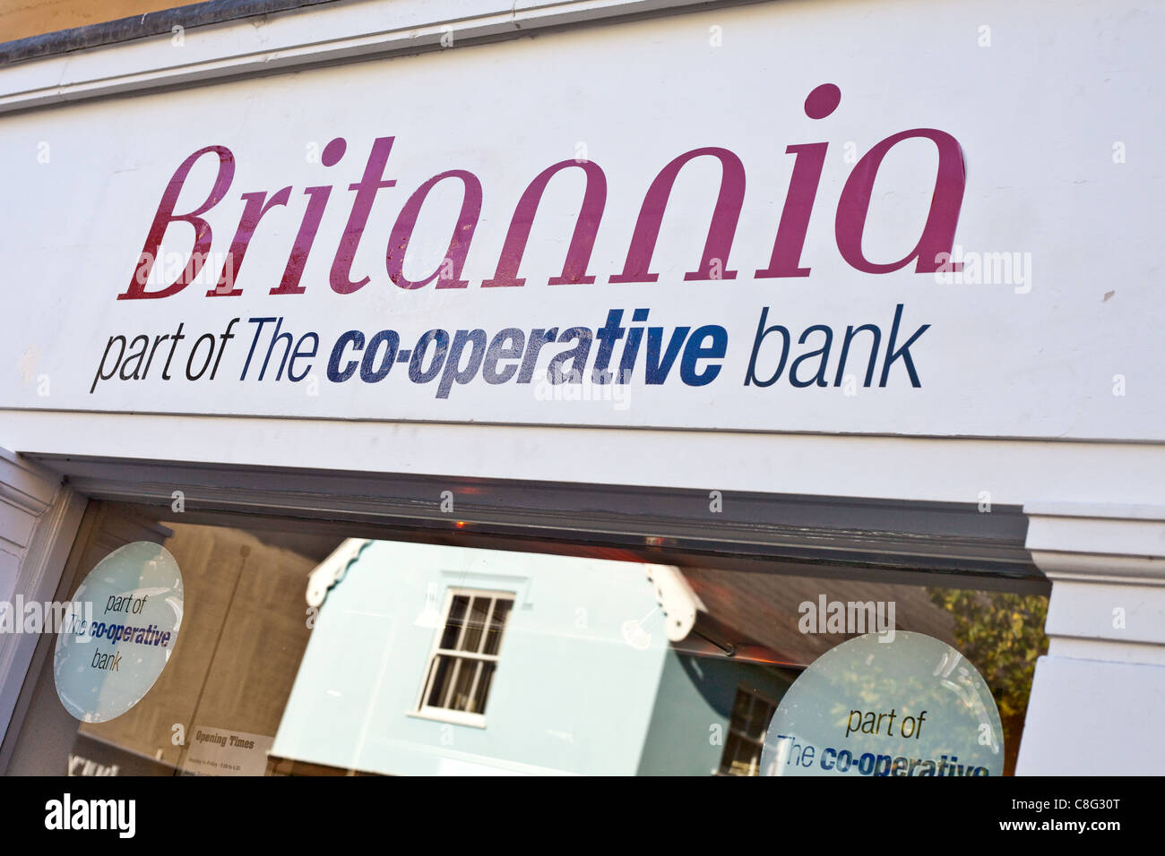 Britannia building society uk gb high street bank co-operativa co-op Foto Stock
