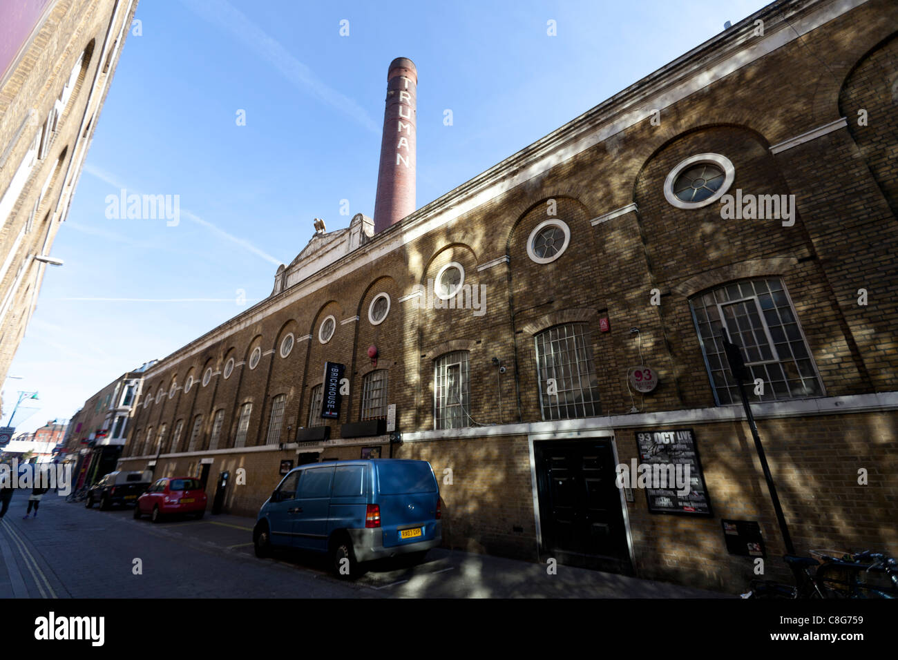 Il vecchio Truman Brewery, Brick Lane, Tower Hamlets, Londra, Inghilterra, Regno Unito. Foto Stock