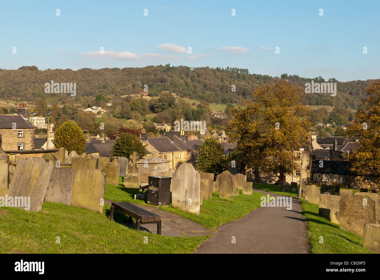 Chiesa di tutti i Santi è la chiesa parrocchiale di Bakewell nel Derbyshire Peak District Foto Stock