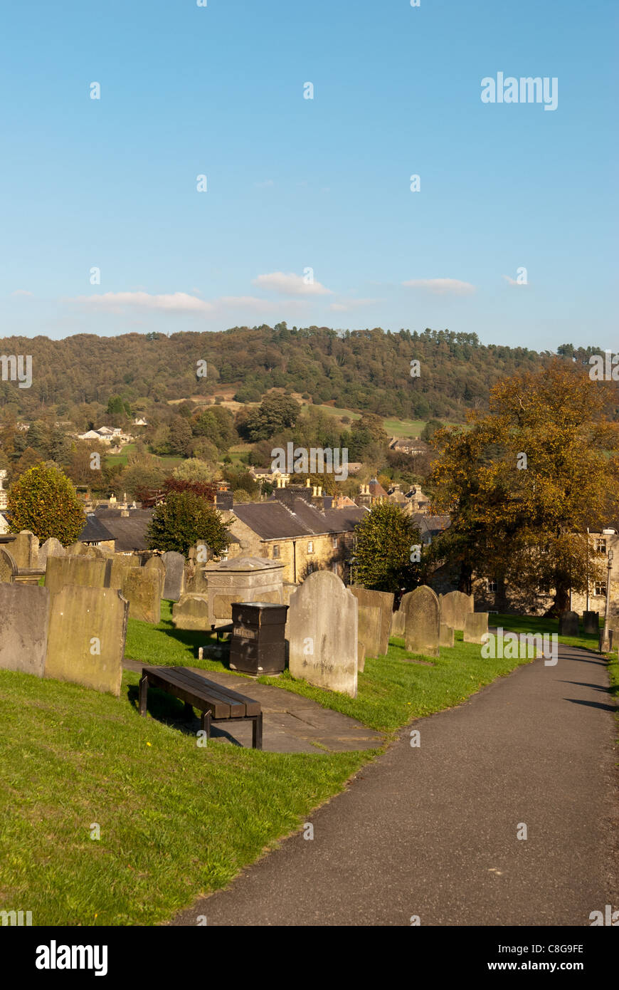 Chiesa di tutti i Santi è la chiesa parrocchiale di Bakewell nel Derbyshire Peak District Foto Stock