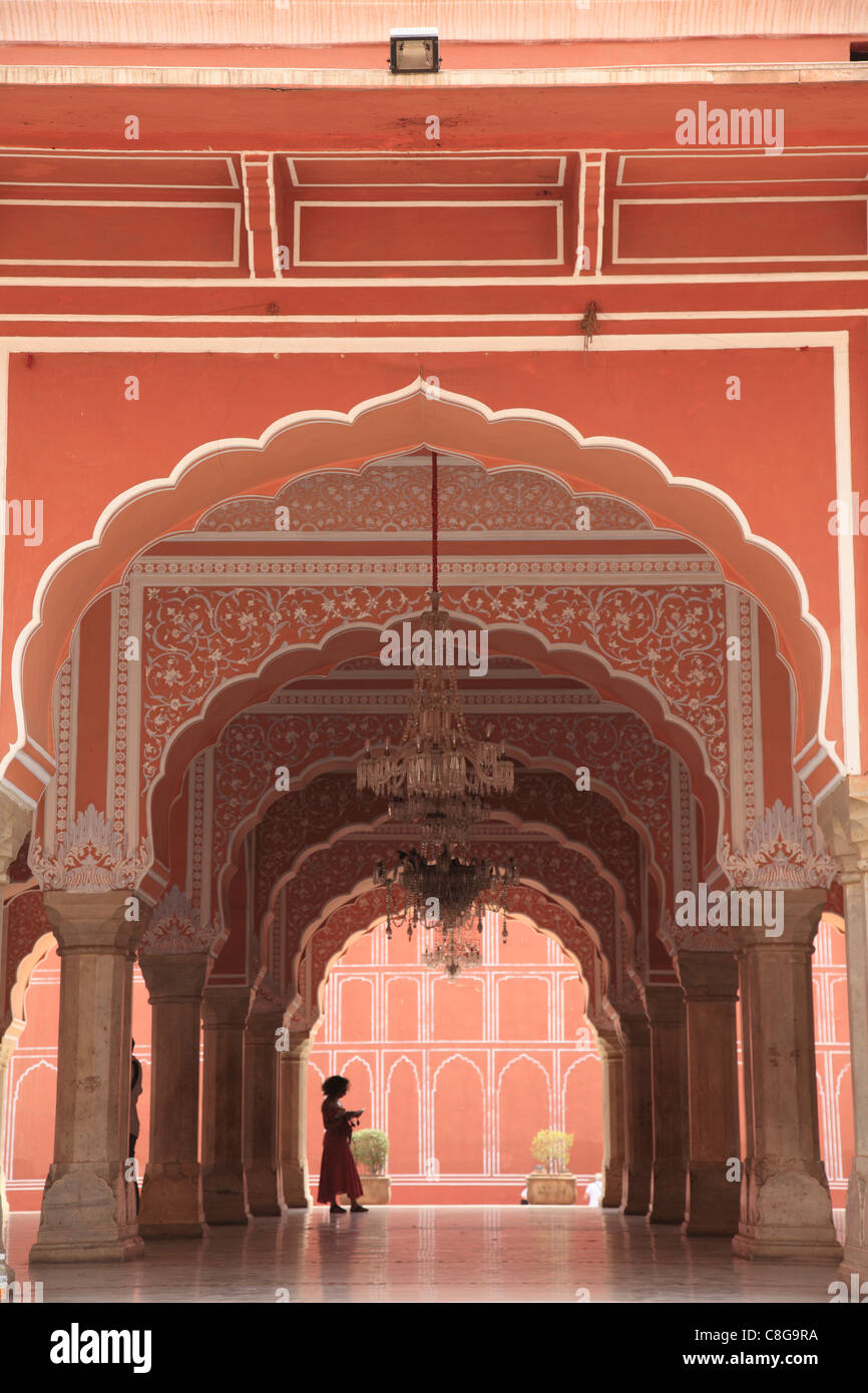 Palazzo di Città, Jaipur, Rajasthan, India Foto Stock