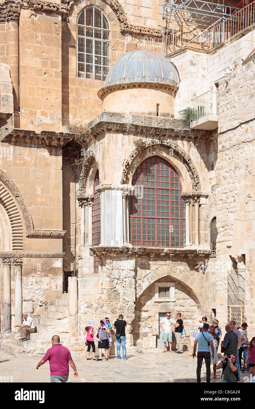 La Chiesa del Santo Sepolcro stazione 10 dove Gesù fu spogliato prima della sua crocifissione Foto Stock