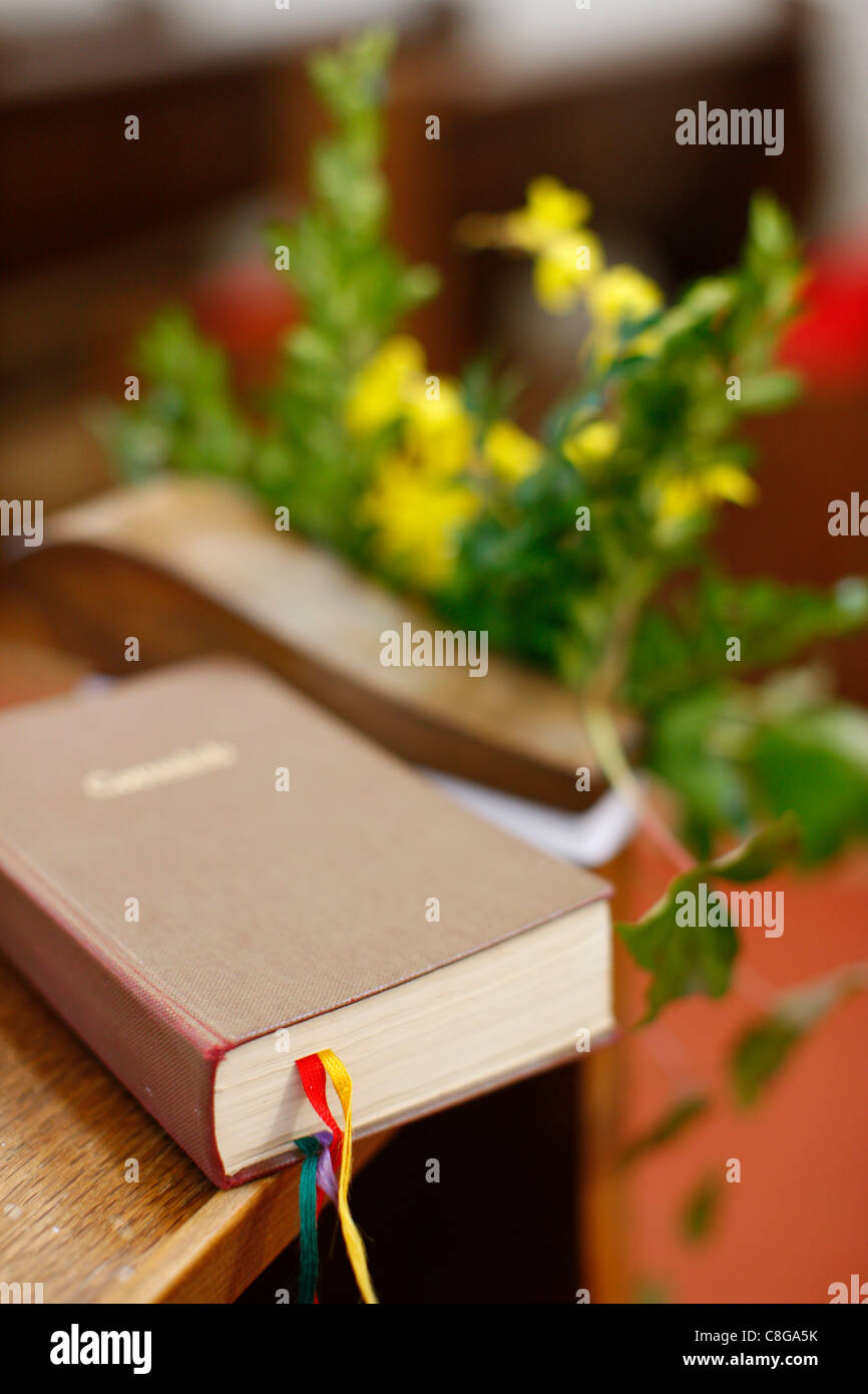 La Bibbia in una chiesa, Aggsbach, Austria Foto Stock
