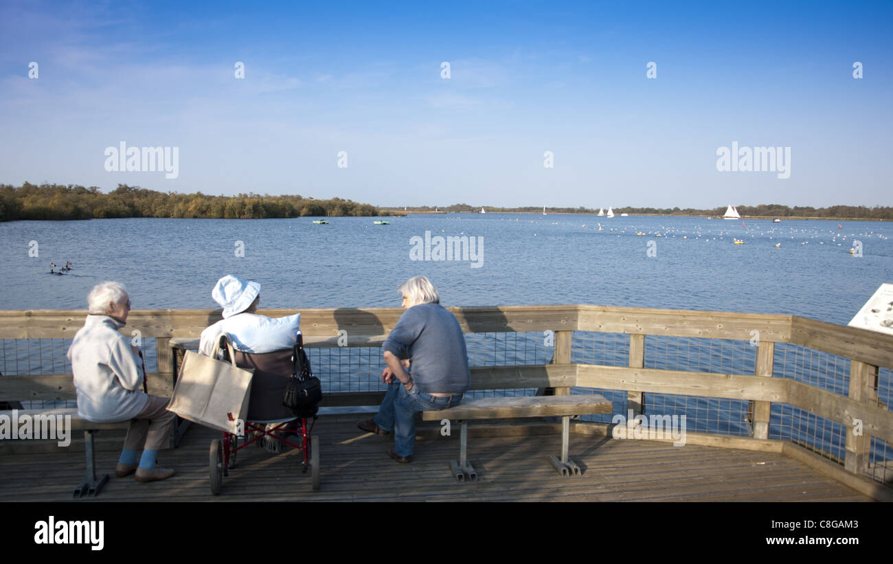 Barton ampia Boardwalk e piattaforma di visualizzazione Foto Stock