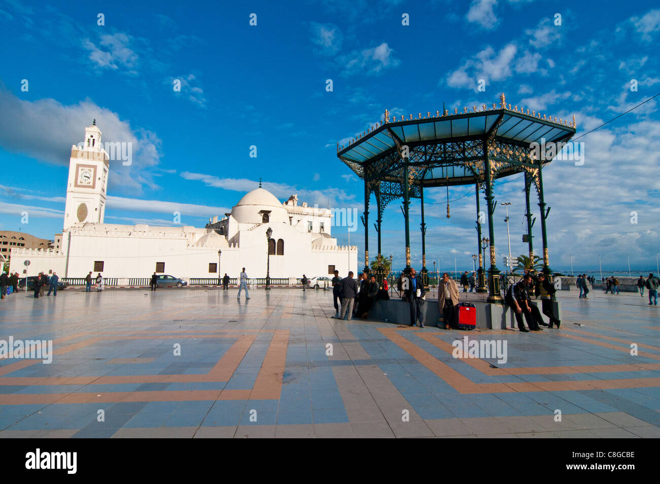 Djamaa El Djedid (Moschea del pescatore) sul luogo detto porta ad Algeri, Algeria, Nord Africa Foto Stock