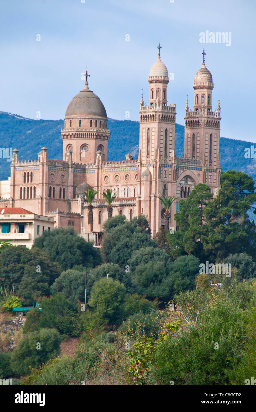 La cattedrale cristiana (Basilica di Sant Agostino e Hippone, Annaba, Algeria Orientale, Algeria, Nord Africa Foto Stock