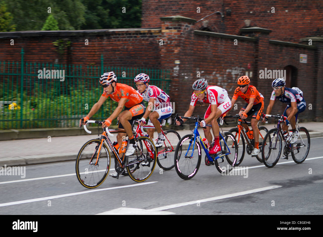 Il giro del Tour de Pologne - polacco bike race. Katowice in Polonia Foto Stock