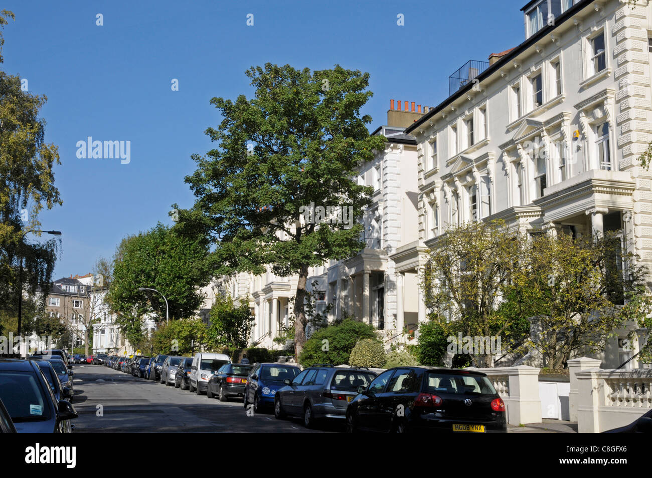 Edilizia residenziale, Belsize Park Gardens London NW3. Foto Stock