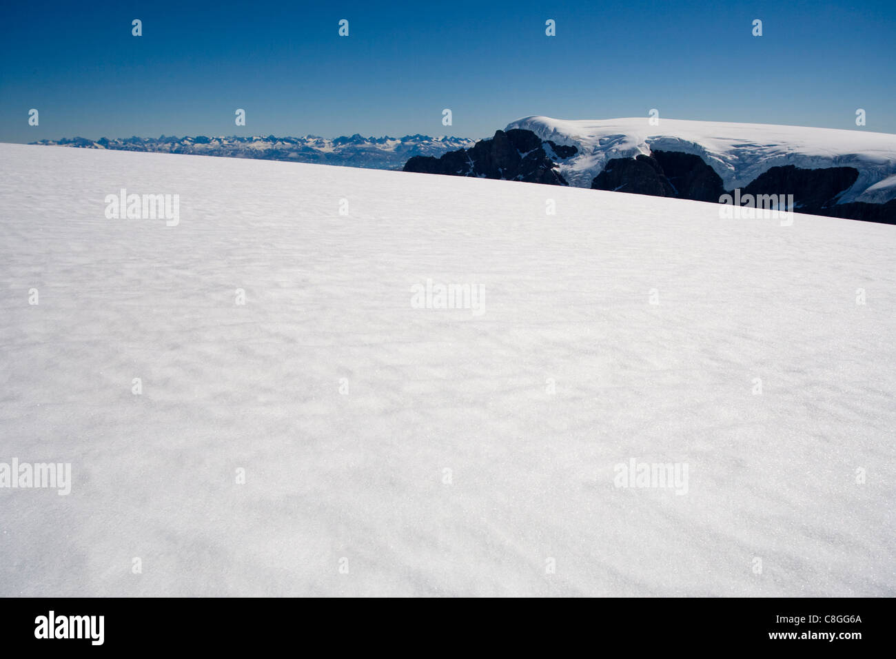 Montuosa regione costiera, East Coast, Groenlandia, regioni polari Foto Stock