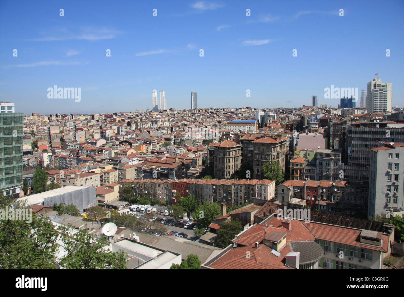 Istanbul, Turchia, panoramica, città, tetti, Beyoglu, città Foto Stock