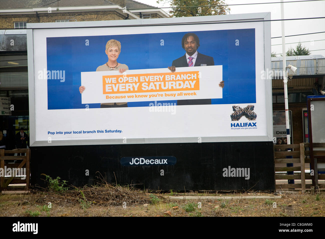 Halifax bank pubblicità Affissioni poster Foto Stock