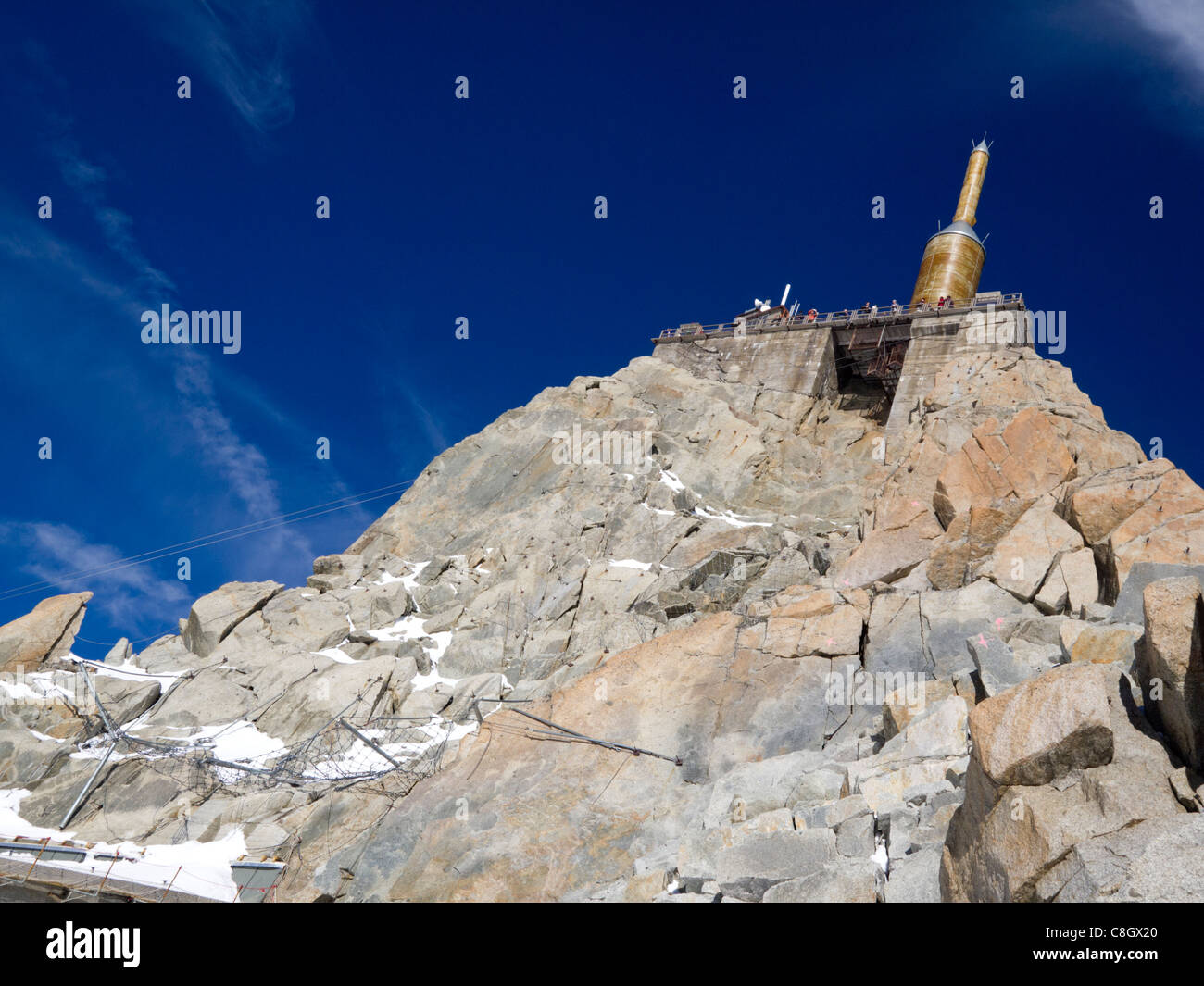 Aiguille du Midi Chamonix Francia Alpi Foto Stock