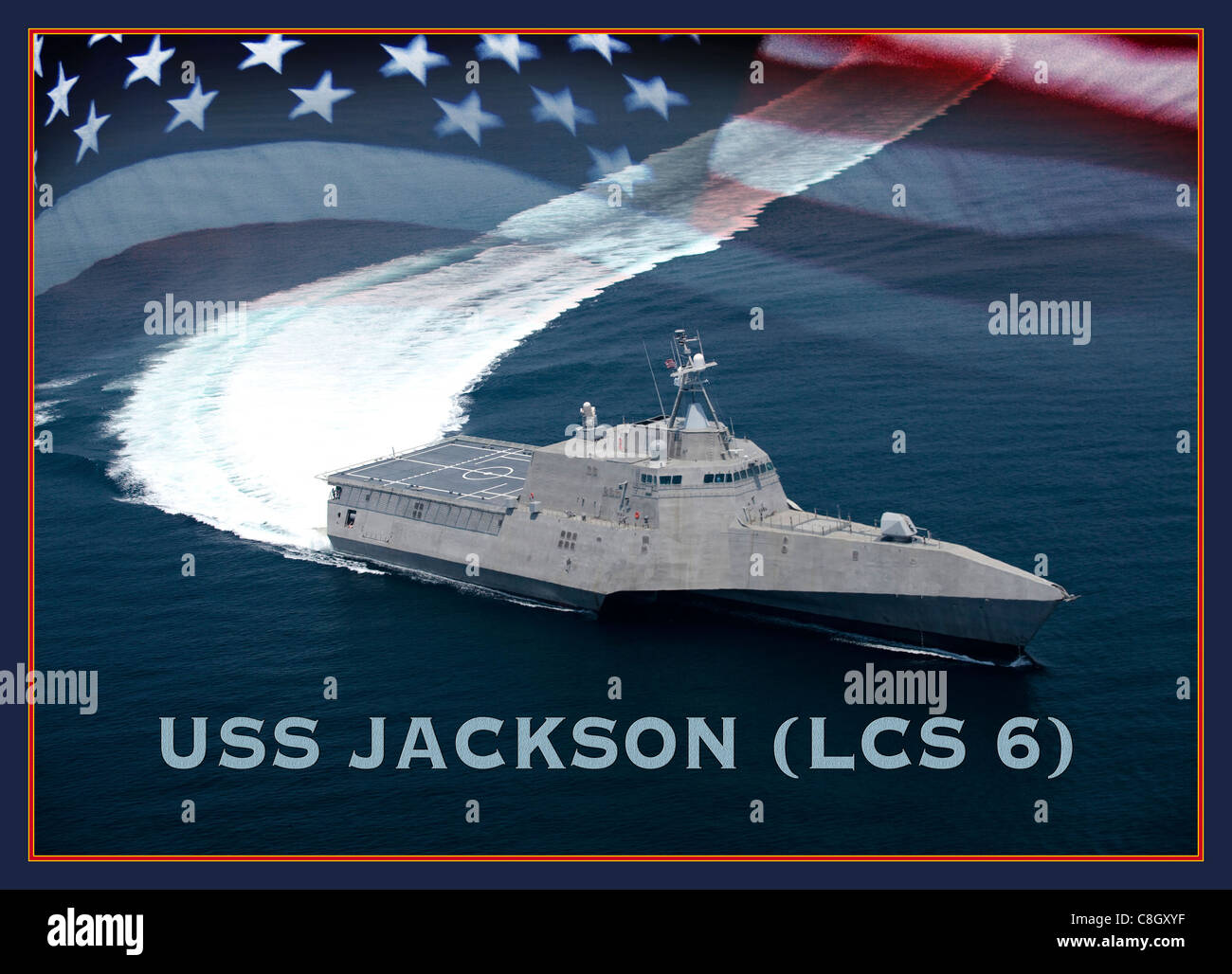 Un artista rendering del programma Littoral Combat Ship USS Jackson (LCS 6). (U.S. Navy illustrazione della foto Foto Stock