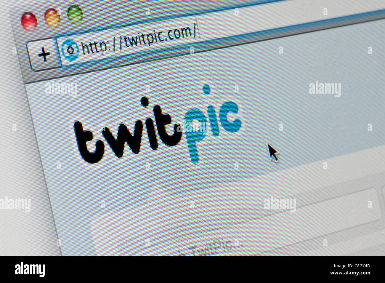 Close up TwitPic logo come visto sul suo sito web. (Solo uso editoriale: -print, TV, e-book e Redazione sito web). Foto Stock