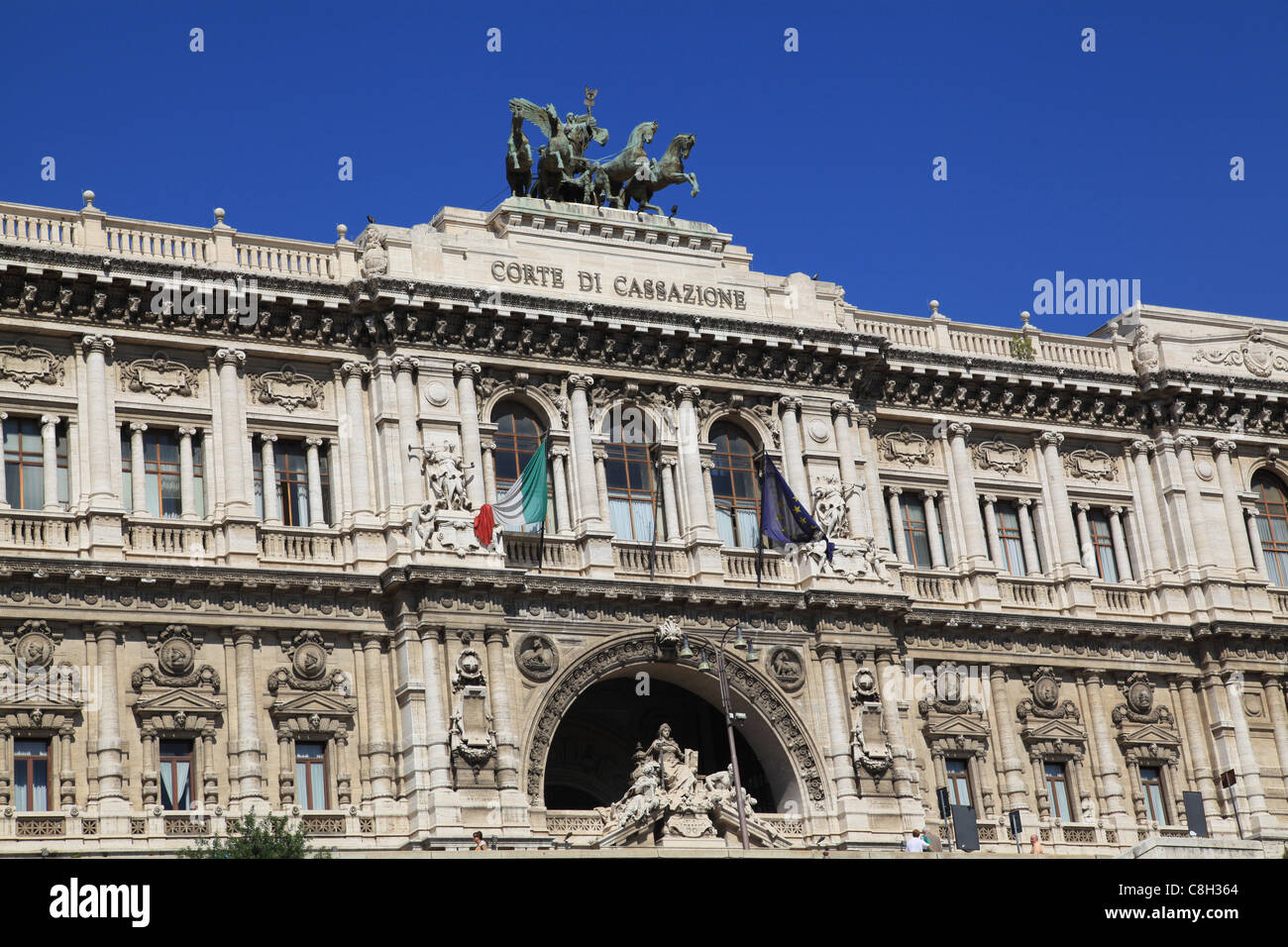 La Corte suprema d'Italia, Palazzo di Giustizia, Roma Foto Stock