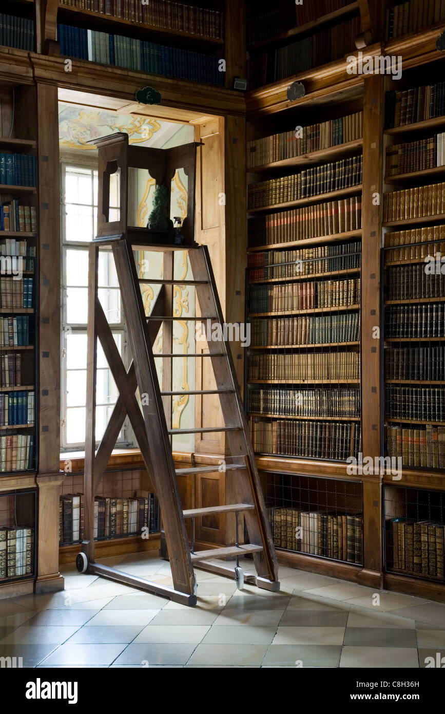L'Abbazia di Melk biblioteca, Austria Foto Stock