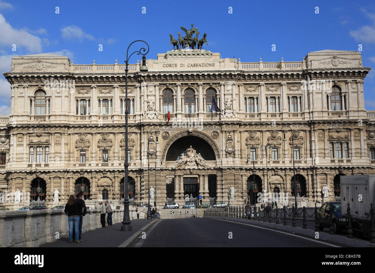 La Corte suprema d'Italia, Palazzo di Giustizia Foto Stock