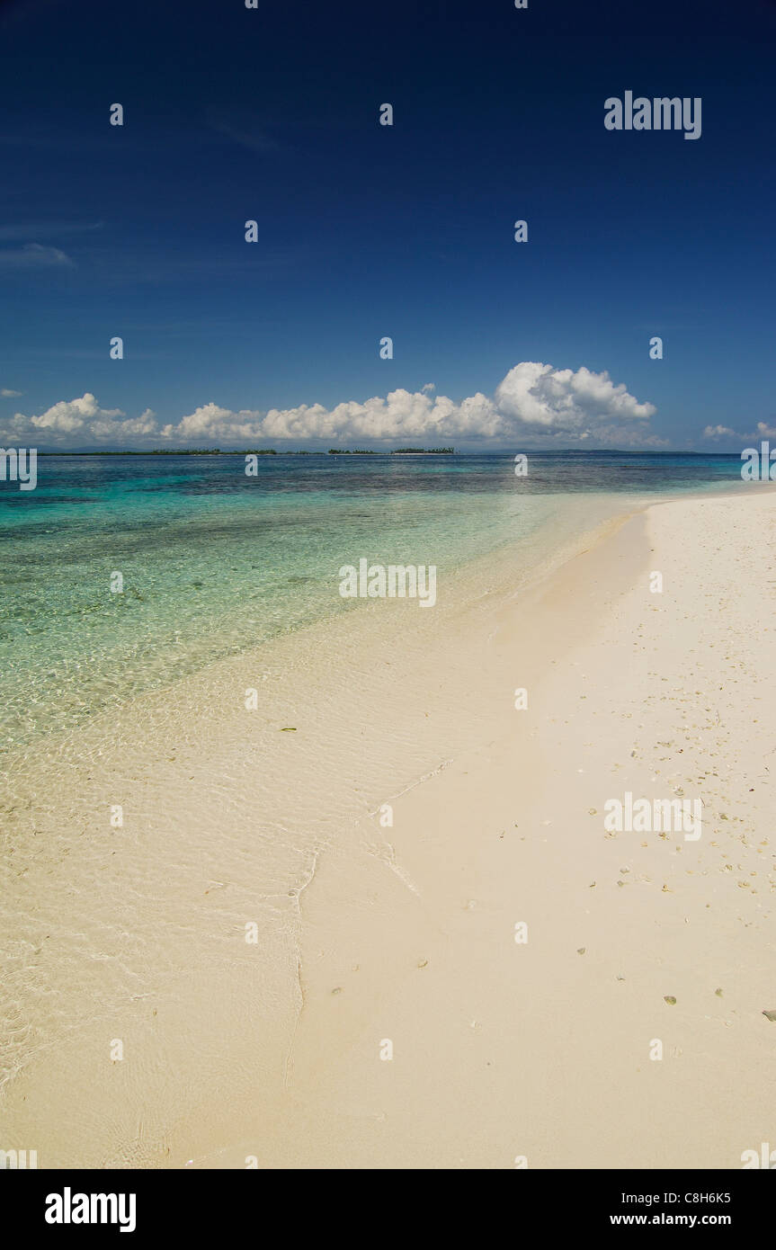 Spiaggia tropicale, arcipelago di San Blas, Panama - foto di archivio Foto Stock