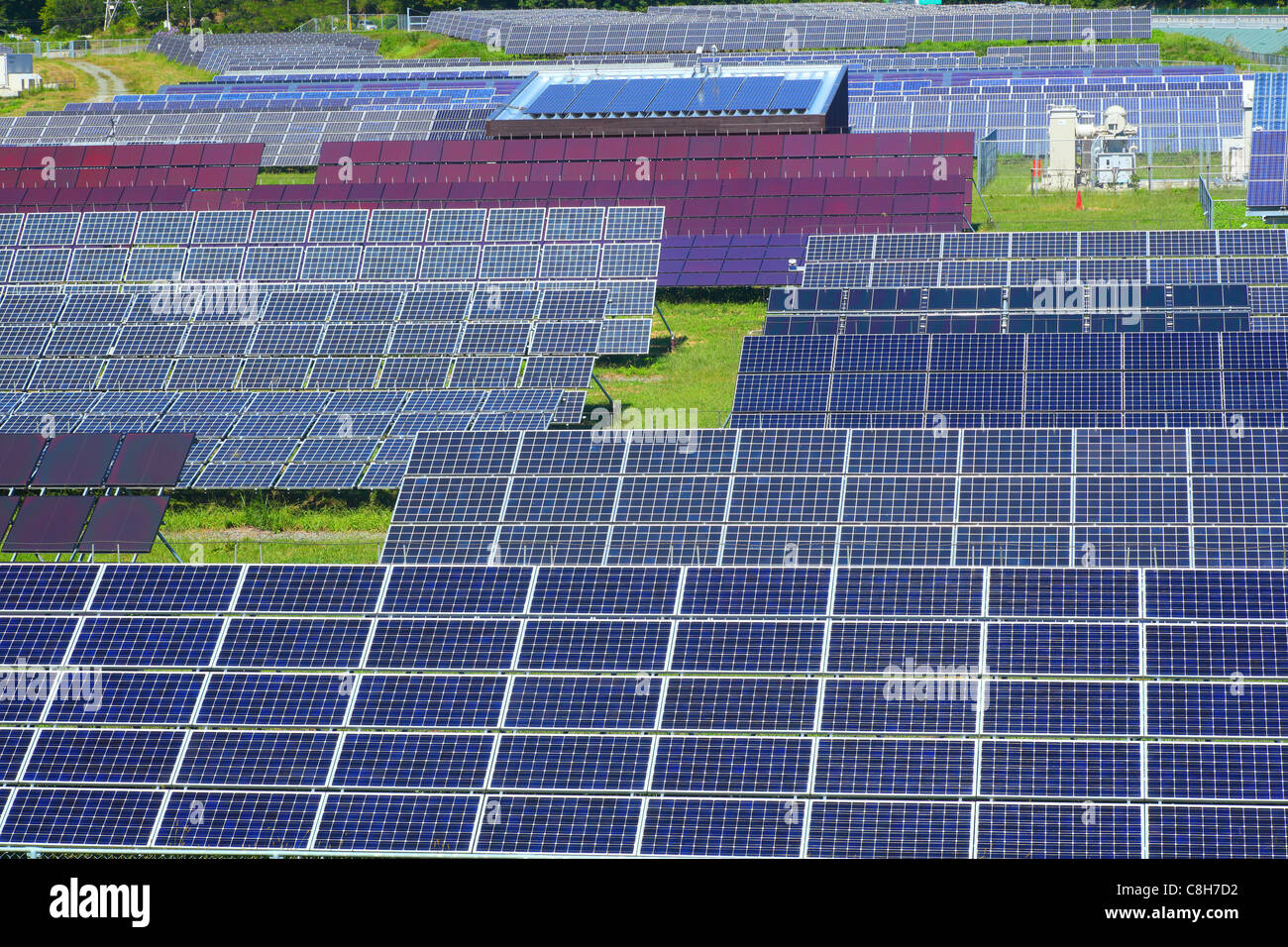 Fotovoltaico impianto di alimentazione Foto Stock