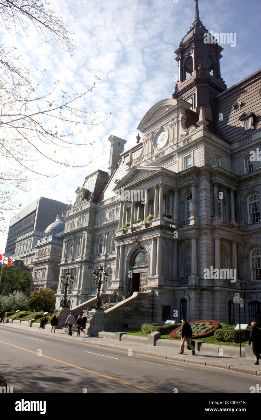 Montreal City Hall nel vecchio quartiere di Montreal, Canada Foto Stock