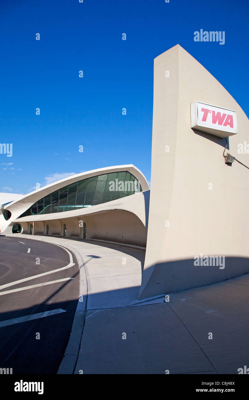 Trans World Flight Center building all'aeroporto JFK Foto Stock