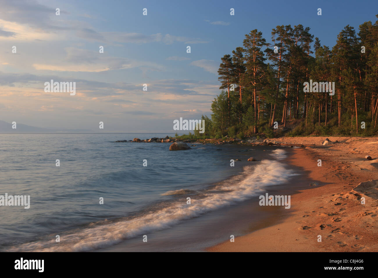 Baikal, Lago Baikal, lago, Russia, Siberia, Asia, Unesco patrimonio mondiale, Irkutsk, Buryatiya, isola di Olkhon, Olkhon, Sajan-mount Foto Stock