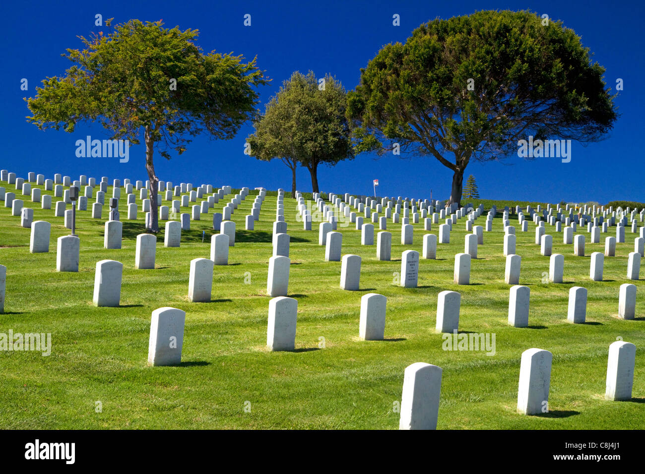 Fort Rosecrans Cimitero Nazionale al punto Loma, San Diego, California, USA. Foto Stock
