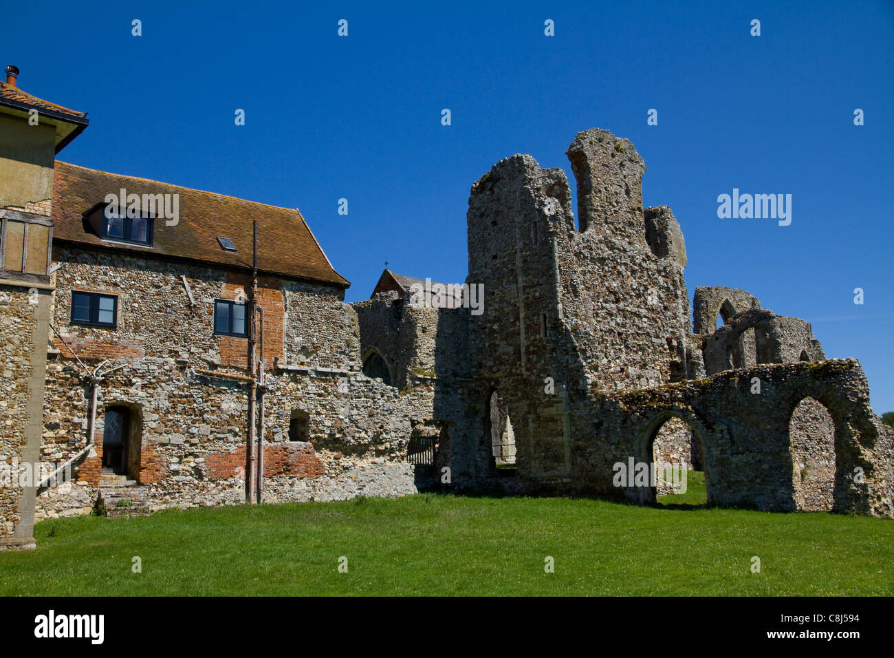 Le rovine di abbazia a Leiston vicino a Aldeburgh in Suffolk Foto Stock