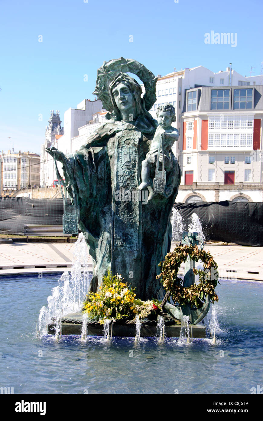 Vergine del porto, A Coruña, Galizia, Spagna Foto Stock