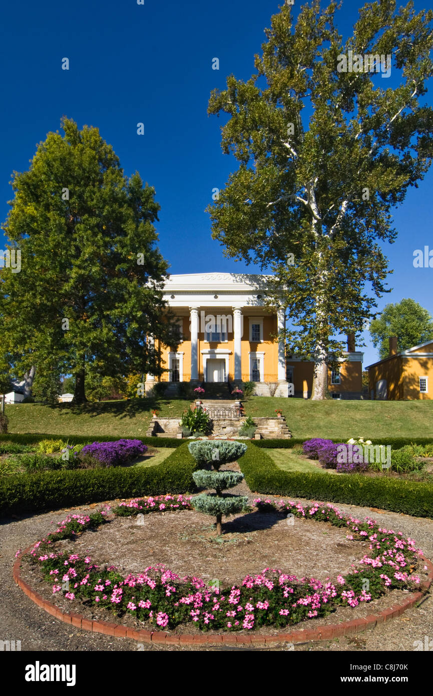 Lanier Mansion e giardini in Madison, Indiana Foto Stock